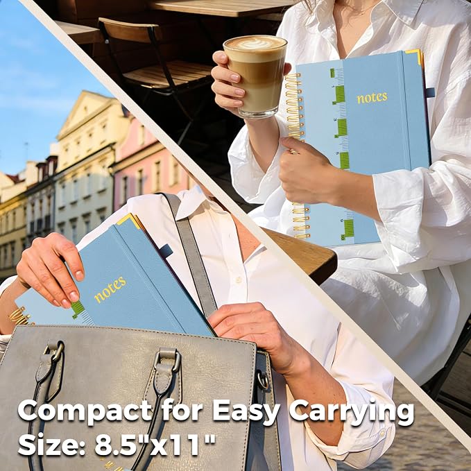 XYark A4 Hardcover Spiral Notebook, 8.5"x11" College Ruled Notebooks - Image 8