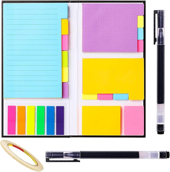 Sticky Notes Set Tabs, 410 Pack, Divider Sticky Notes Office Supplies, Planner by JIURUN