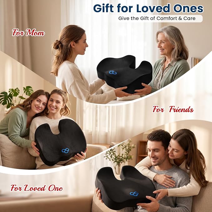 BlissTrends Seat Cushion with Velvet Cover, Thick Memory Foam Cushions - Image 8