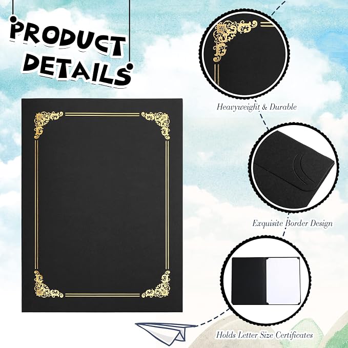 Fainne 80 Pieces Certificate Holders Diploma Holders Document Holder - Image 3