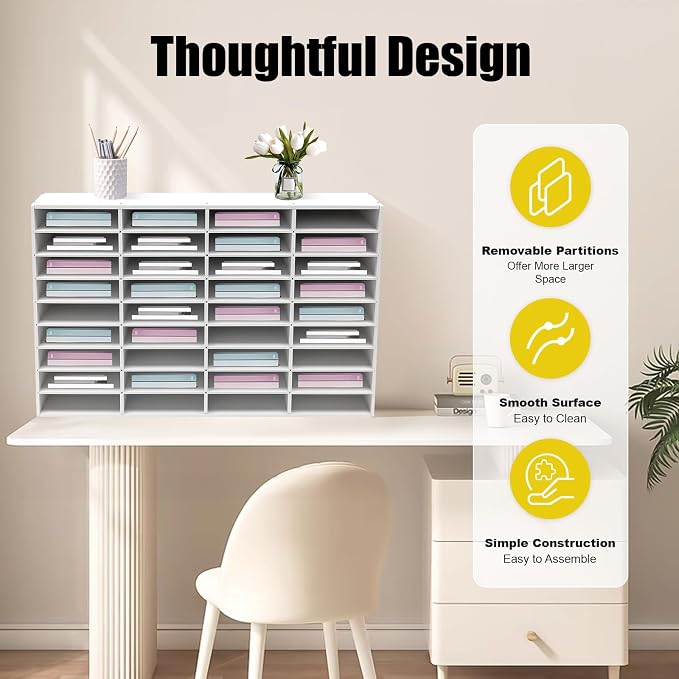 36 Slots Literature Organizer, Desktop Paper & Mail File Sorter - Image 4