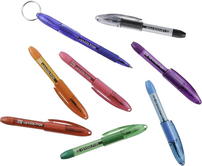 Pentel RSVP Mini Ballpoint Pen, Medium Line, 24-Assorted Ink in Clear Cylinder - Image 2
