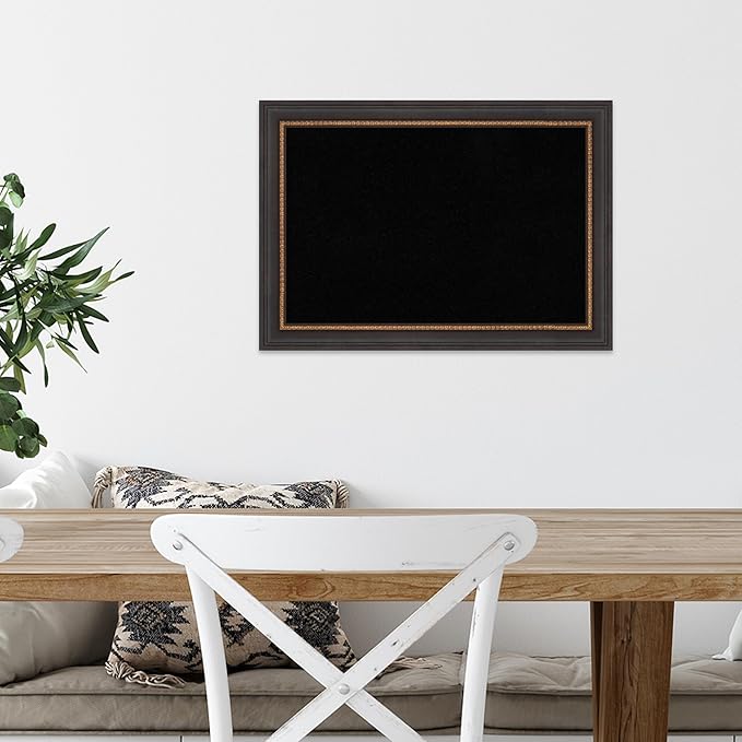 Amanti Art Black Cork Board for Wall, 15x21 Vision Board with Black Wood Frame, Small Corkboard Office Decor for Home Organization, Traditional Corkboard Pinboard to Display Items for Home-DeskLoop Office