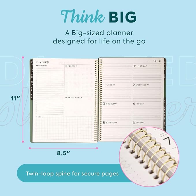 GO BIG Large-Print Planner April 2026–June 2027, 15-Month Twin-Loop-Bound - Image 5