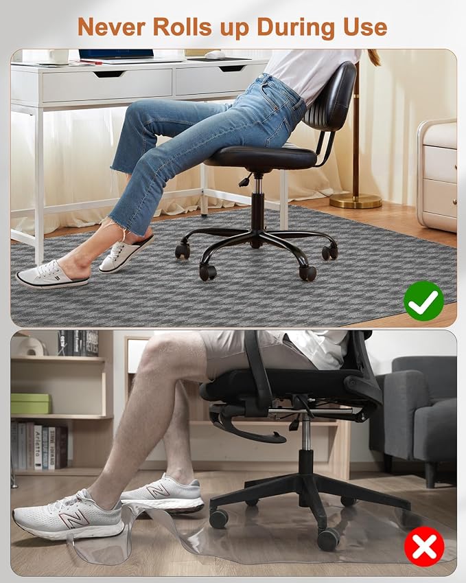 Blvornl Large Office Chair Mat for Hardwood Floor, Rolling Chair Mat for Hard - Image 8