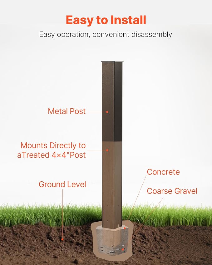 VEVOR Mailbox Post, Steel In-Ground Mounting Mail Box Stand - Image 6