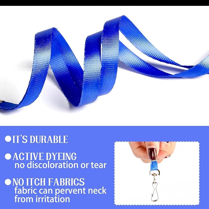 LOCONHA 100 Pack Blue lanyards Lanyards - Image 3