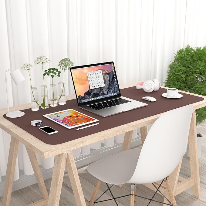 Hsurbtra Desk Pad, 35.5" x 17" PU Leather Desk Mat, XXL Extended Mouse Pad - Image 7