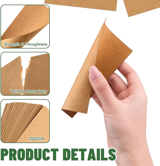 Bercoor 500 Pack Blank 3 x 5 Inch Index Cards, Heavy Study Cards, Note Cards - Image 3