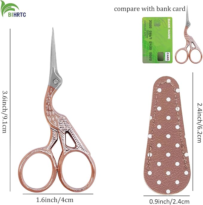 BIHRTC 3.6 Inch Embroidery Scissors Small Precision Embroidery Scissors - Image 2