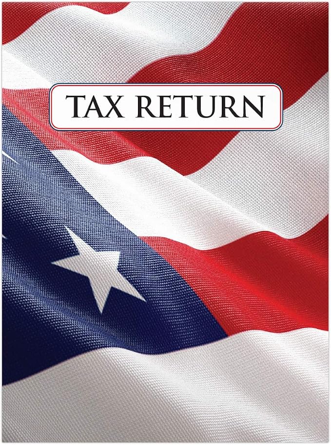 LUXPaper 9" x 12" Tax Return Folders | Two Pocket | Patriotic American Flag | - Image 2