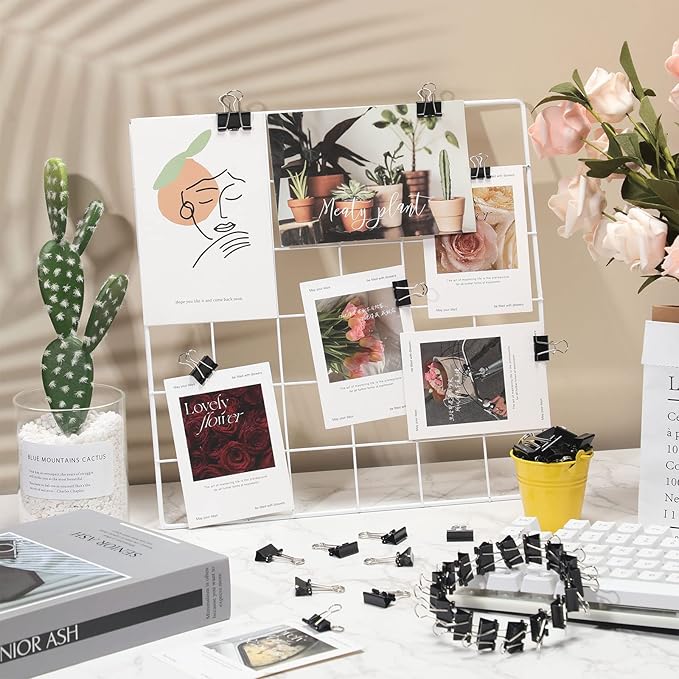 Yexiya 600 Pcs Medium Binder Clips Paper Clips Office Supplies Paper Clamps for Teachers Students School Office Business Paperwork Supplies (Black, 1.25 Inch)-DeskLoop Office