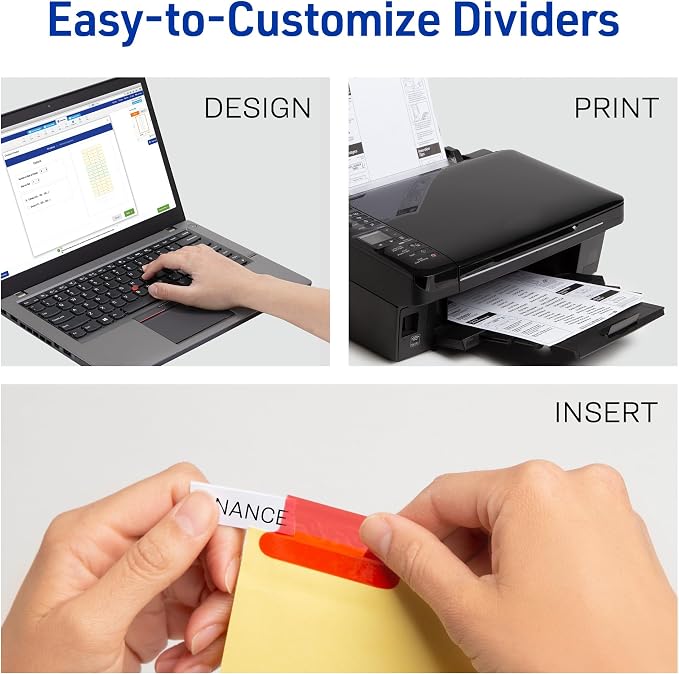 Avery Insertable Dividers for 3 Ring Binders, 8 Tabs per Set, Buff Paper - Image 2