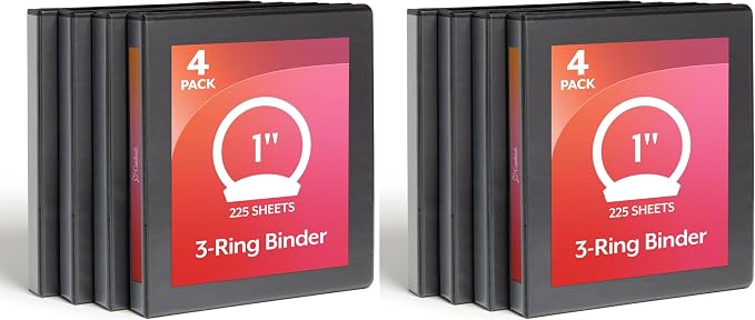 Cardinal Economy 3 Ring Binder, 1 Inch, Presentation View, Holds 225 Sheets by TOPSProducts