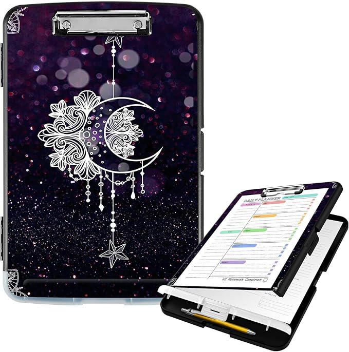 Clipboard with Storage High Capacity Plastic Nursing Clipboards with Pen Holder by Unknown