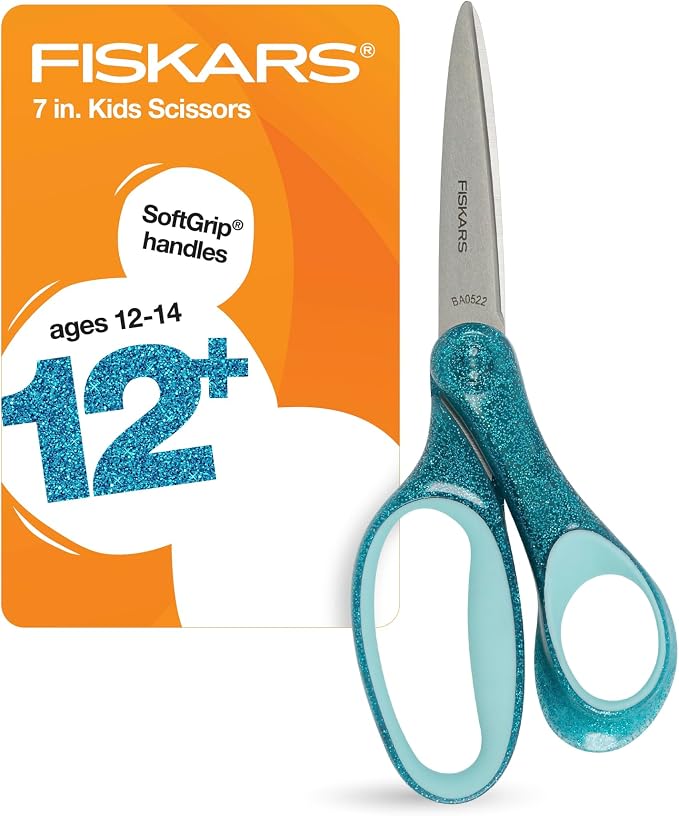 Fiskars 7" SoftGrip Student Glitter Scissors by Unknown