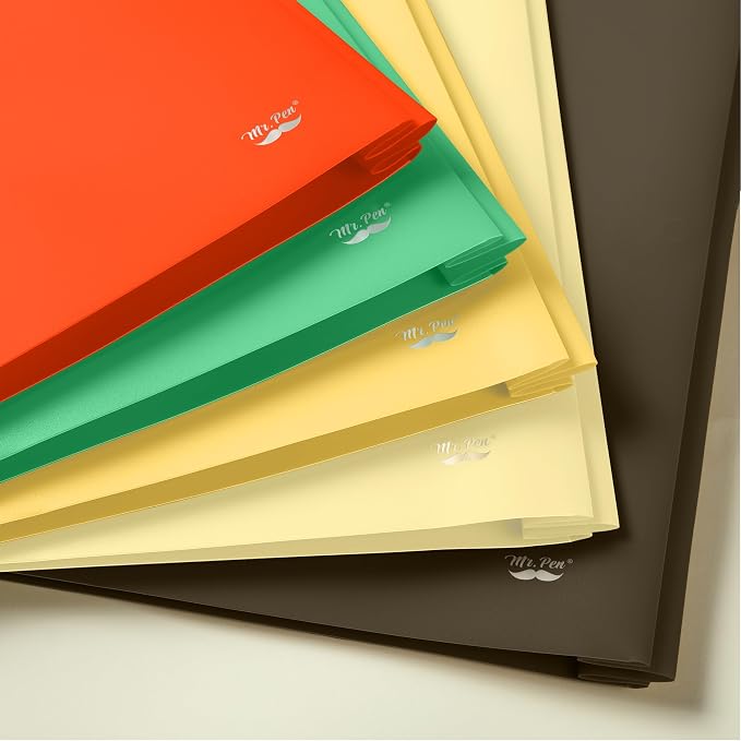 Mr. Pen- Plastic Folders with Pockets and Prongs, 5 Pack, Letter Size | Retro - Image 6