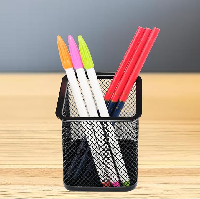 HSYMQ Pen Holder for Desk, Wire Mesh Pencil Cup Holder for Desk Organizer for - Image 7