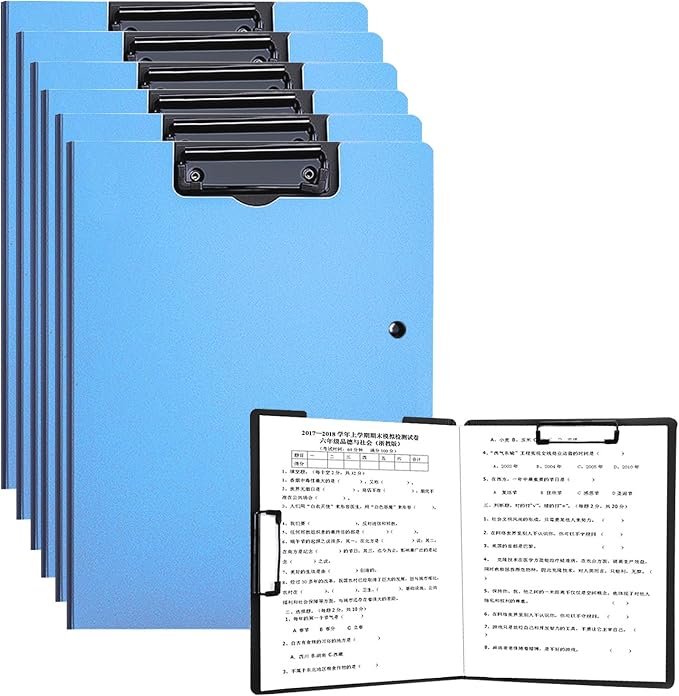 Clipboard Folder, 6 Pack A4 Foldable Clipboards File Folder Flip Writing Pad by Yepphetco
