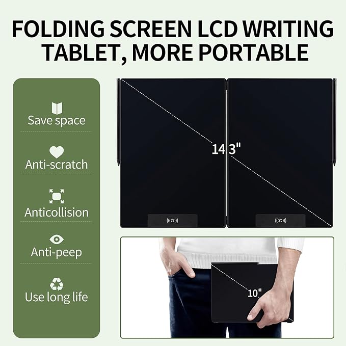 LCD Writing Tablet for Adults: 14.3 Inch Fold Full Screen Drawing Tablet - Image 5