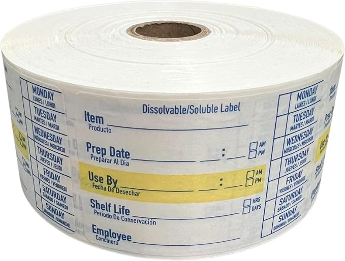 2x3 Dissolvable Food Labels, 1000 Label Stickers, Bottle Labels by ATLDIRECT