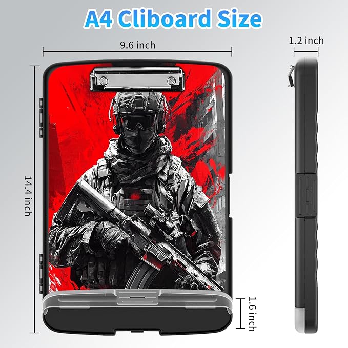 LYHXLYJH Clipboard with Storage, A4 Clipboards with Pen Holder, Heavy Duty - Image 2