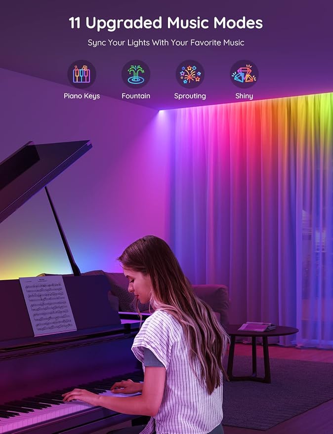 Govee 131.2ft RGBIC LED Strip Lights, Smart LED Lights - Image 5