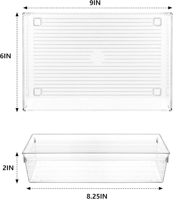 Clear Plastic Drawer Organizer Tray - Image 2