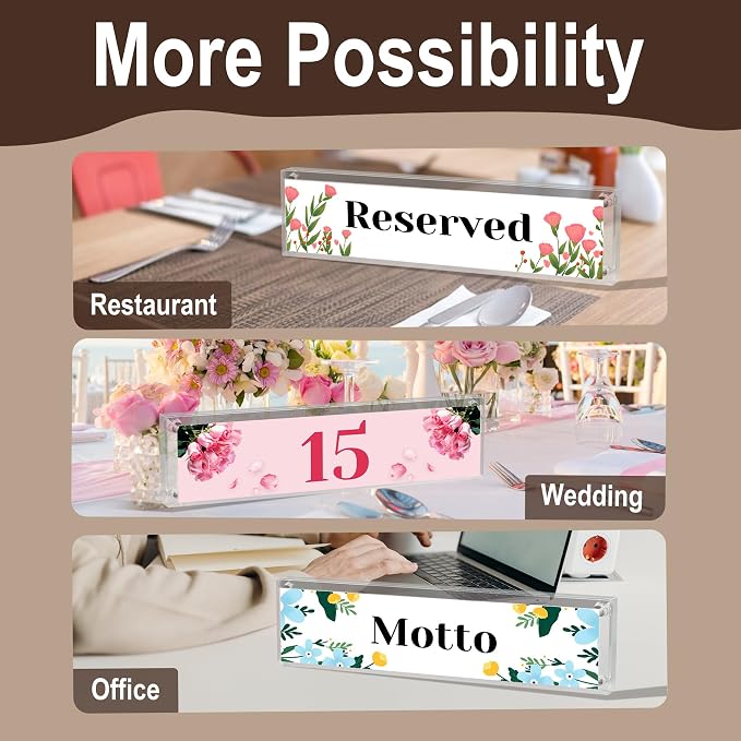 Boloyo Acrylic Desk Name Plate Holder - Image 3