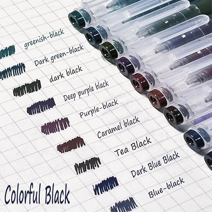 9 Colored Gel Pens Set, 0.6mm Fine Point - Image 2