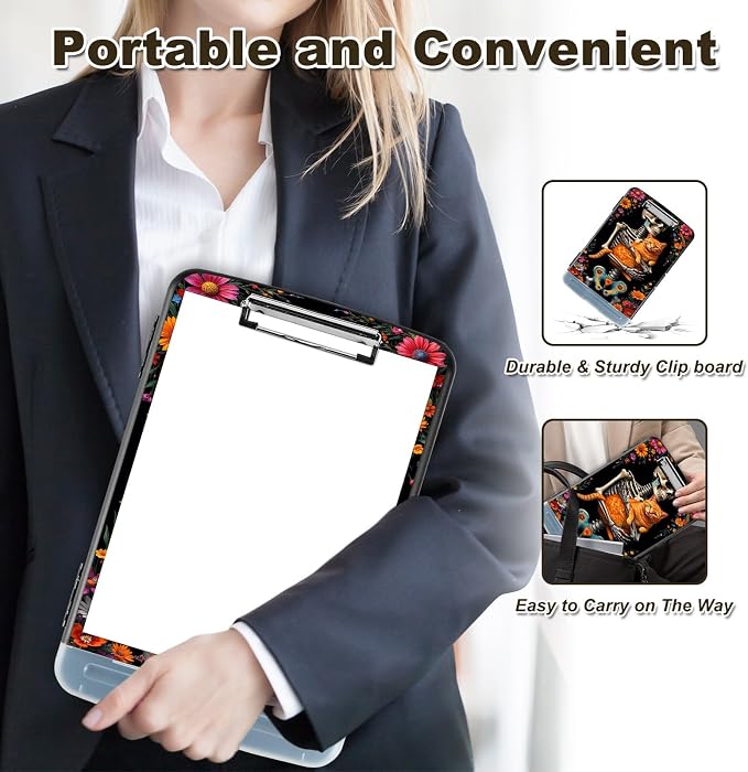 Clipboard with Storage, Nursing Clip Board 8.5 x 11 Storage Organization Box - Image 3
