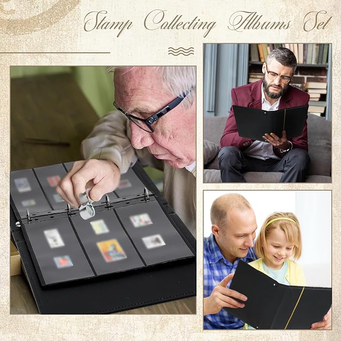 Lewtemi Stamp Collecting Albums Set Stamp Collection Book Include 20 Pages - Image 4
