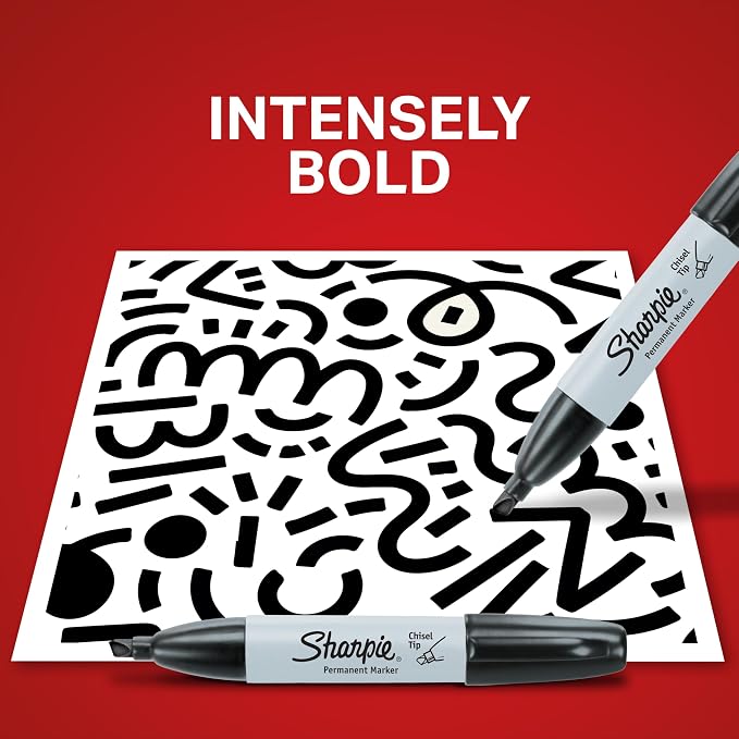 Sharpie Permanent Markers, Chisel Tip, Office Supplies - Image 3