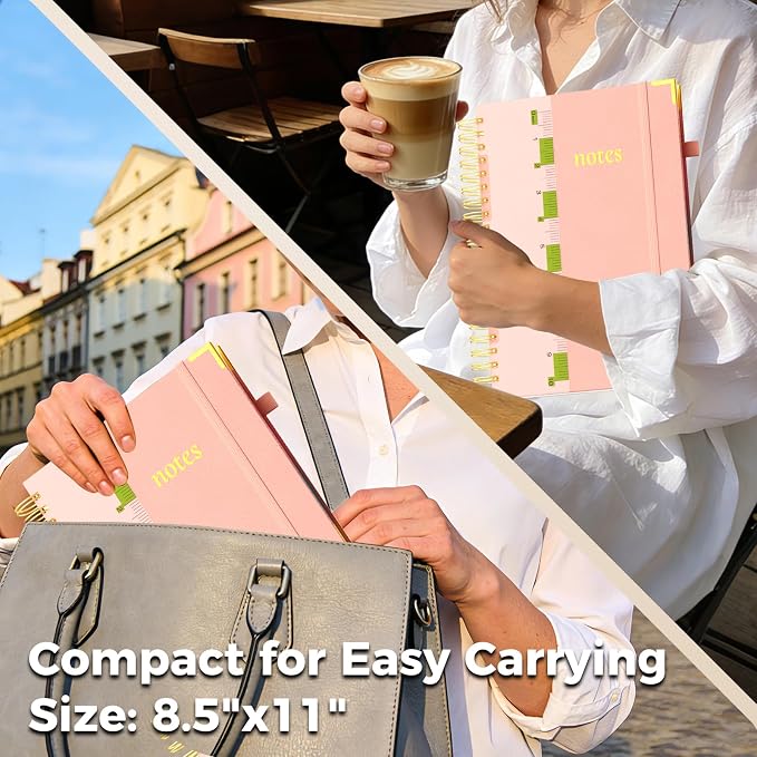 XYark A4 Hardcover Spiral Notebook, 8.5"x11" College Ruled Notebooks - Image 8