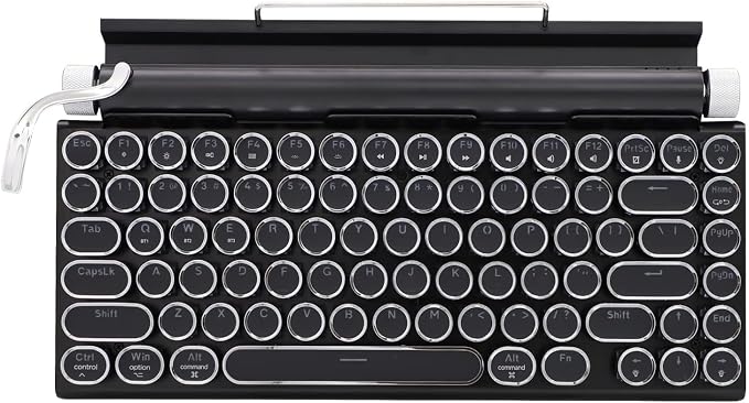Adventurers Typewriter Style Retro Mechanical Keyboard LED Backlight 83 Keys by Unknown