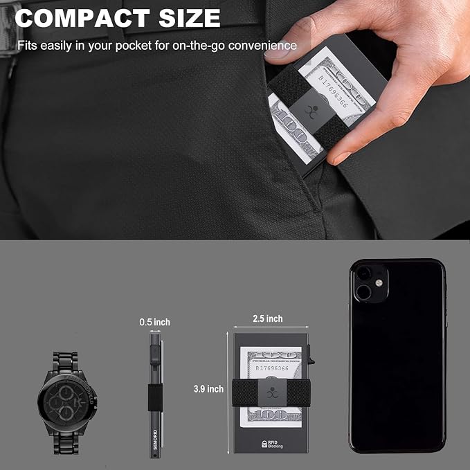 SEMORID Slim Aluminum Card Holder Wallet - Image 7