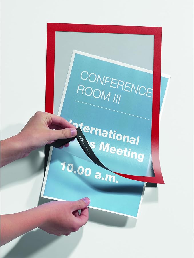 Durable Duraframe Self-Adhesive Magnetic Document Sign Holder - Image 5
