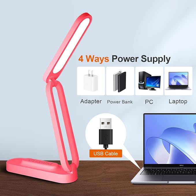 Giryuhd LED Desk Lamp for Office Home & Battery Operated Lamp Rechargeable Lamp - Image 4