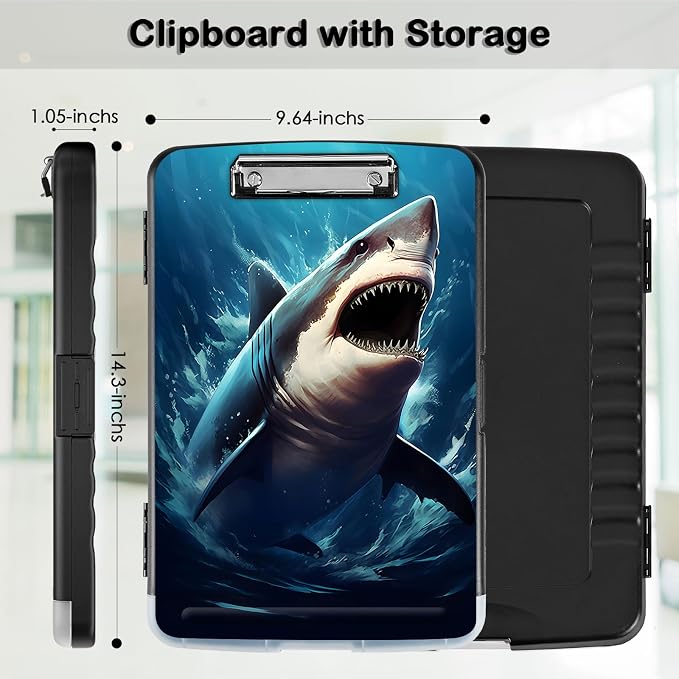 Clipboard with Storage, Office Supplies Nursing Clipboards Folder with Pen - Image 2
