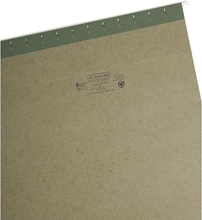 Smead Hanging File Folder, No Tabs, Legal Size, Standard Green, 25 per Box - Image 3