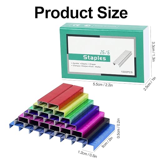 MultiBey 7 Pack Green 26/6 Staples - Image 2