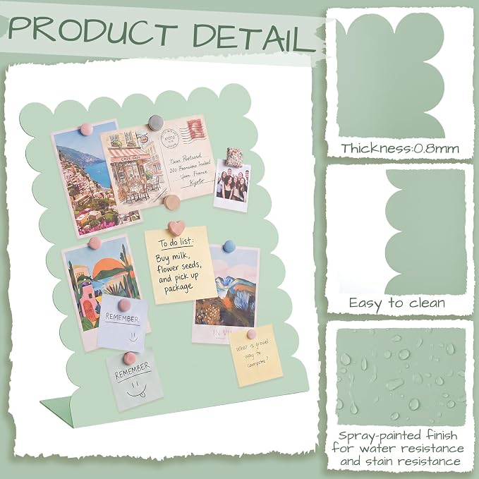 Gueevin 2 Pcs Magnet Board Standing Magnetic Metal Board - Image 3