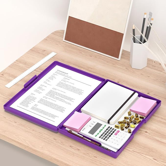 Rimilak Plastic Clipboard with Storage, Side Opening with 2 Compartment - Image 6