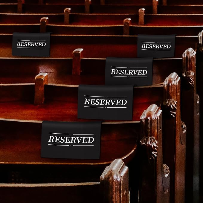 24 Pcs Reserved Seating Signs Reserved Chair Sign Printed Placeholder - Image 4