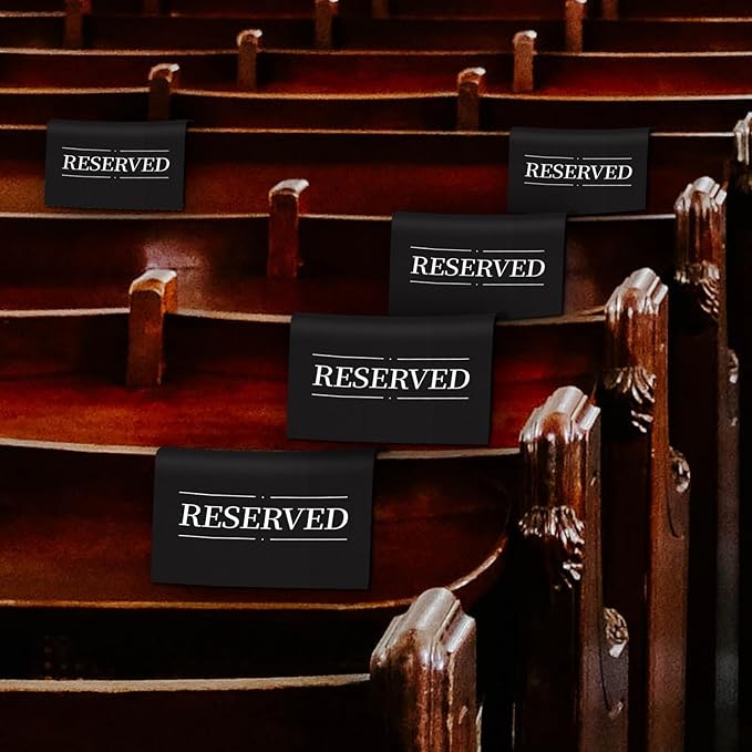 6 Pcs Reserved Seating Signs Reserved Chair Sign Printed Placeholder - Image 4