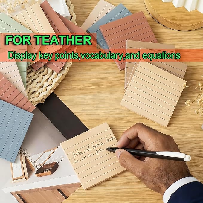 Lined Sticky Notes 3x3 in, Notepads - Image 4