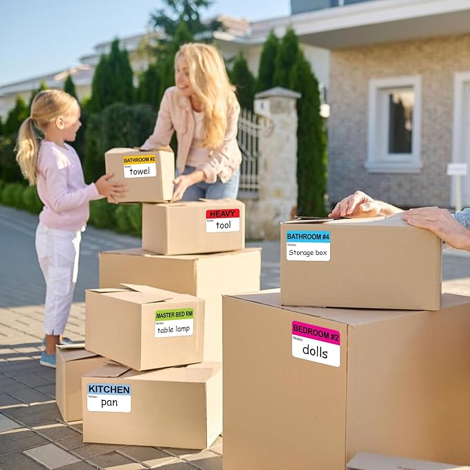 600 Writable Stickers 2” x 3” Each, 20 Designs Pre-Printed Color-Coded Home - Image 7