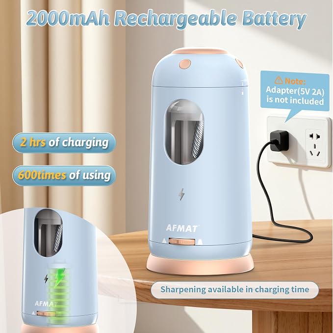 AFMAT Electric Pencil Sharpener, Auto in & Out, Fully Automatic Pencil Sharpener - Image 5