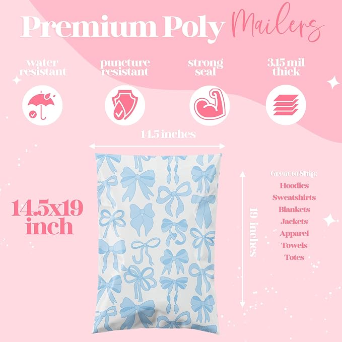 Pretty Package Store 14.5x19 Designer Poly Mailer 100 Pack Heavy Duty - Image 3