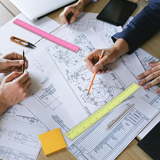 Ruler 12 Inch, Kid Rulers for School, Rulers Bulk for Classroom 8 Pack - Image 5